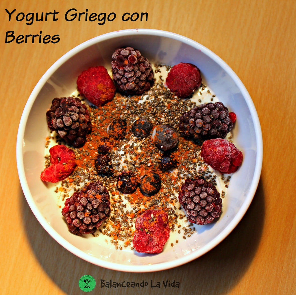 Yogurt griego con berries